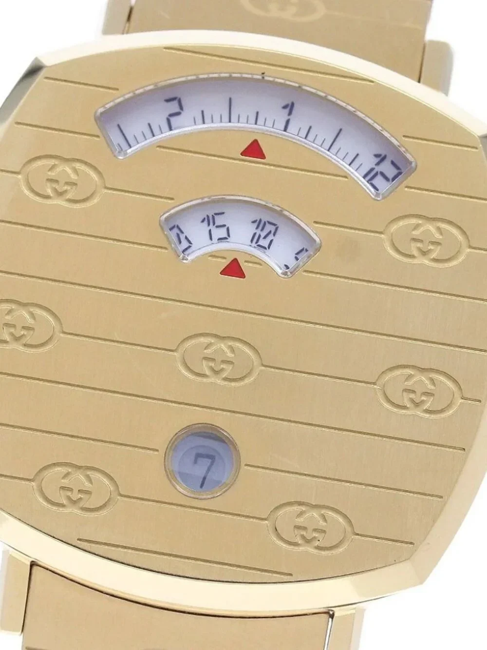 GUCCI Grip watch 157.4/YA157403 Date white Dial Quartz Boy's Watch